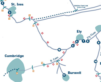 river ouse map narrowboat holiday