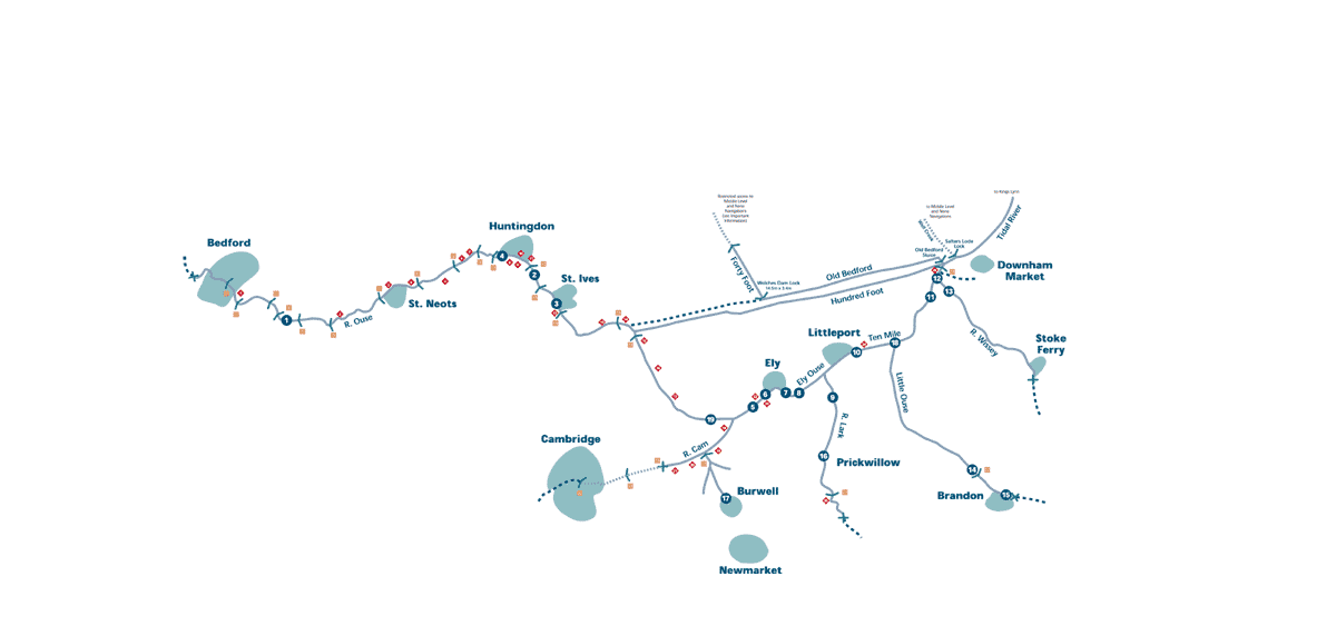 Large network of waterways