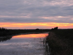 Sunset on the Middle Level Navigation