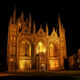 Peterborough cathedral night