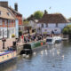 summer narrowboat trip rural fox