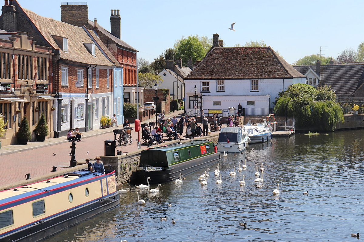 summer narrowboat trip rural fox