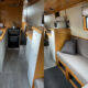 cape fox narrowboat interior kitchen living area