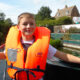 steering on a family narrowboat holiday