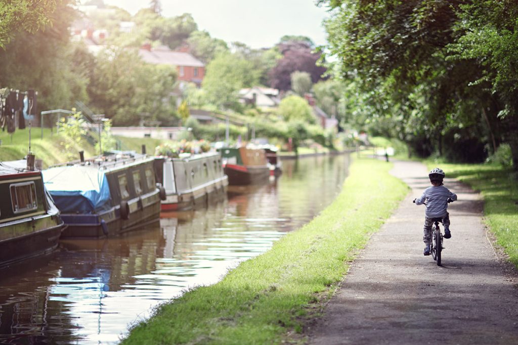 canal tow path cycling