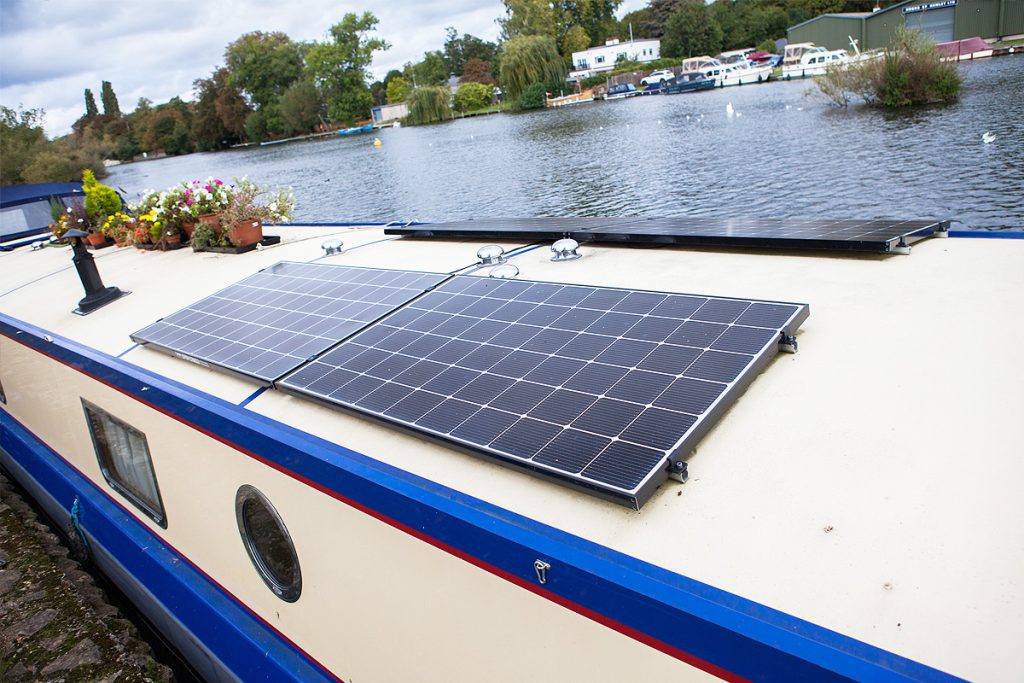 solar panels on narrowboat greener living