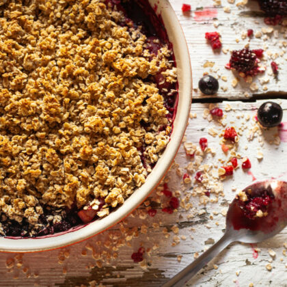 blackberries crumble homemade