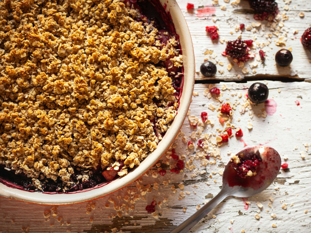 blackberries crumble homemade