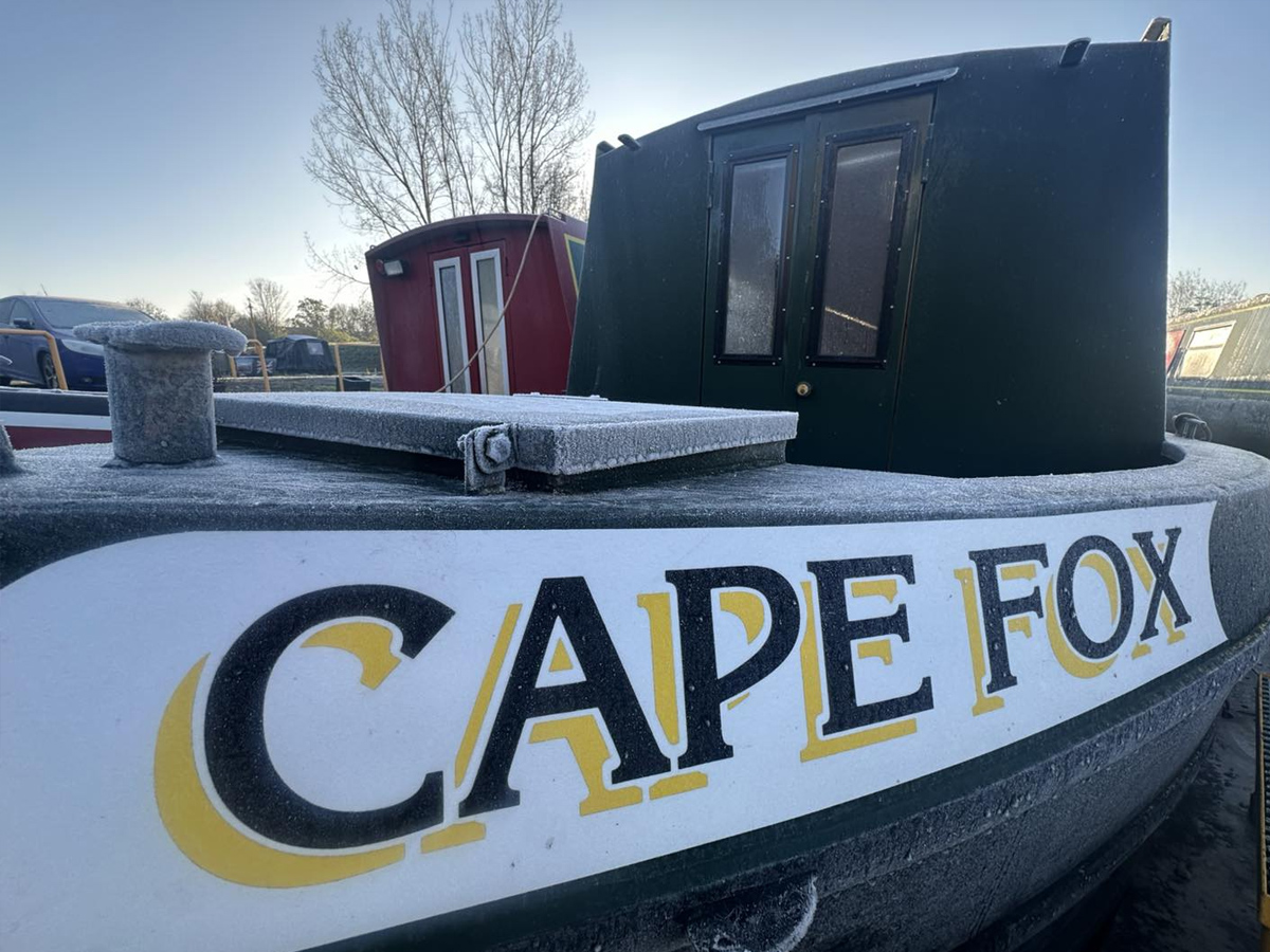 cape fox canal boat at fox narrowboats marina