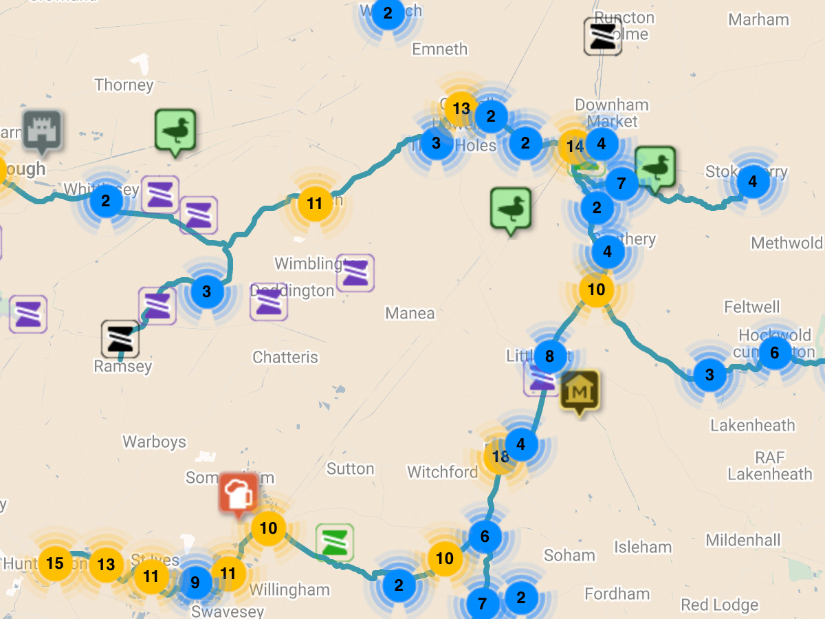fenland waterways interactive map route planning