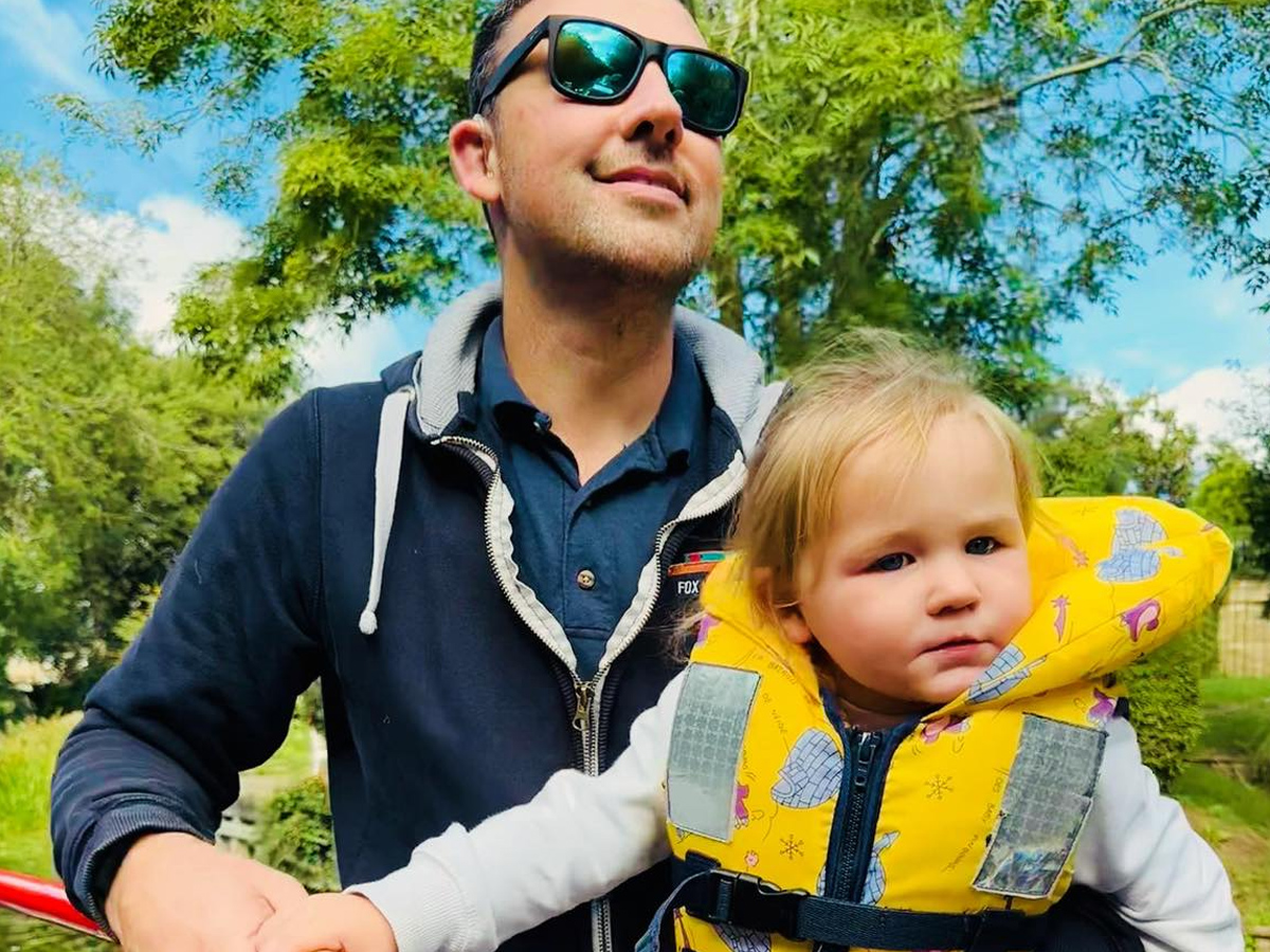 narrow boat steering on holiday