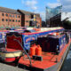 busy narrowboat area birmingham